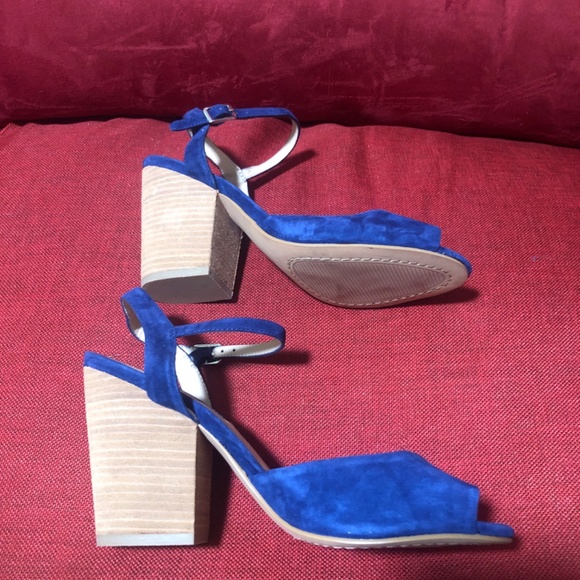 Steve Madden Blue Suede High Heel Shelli 7.5M - Picture 3 of 6
